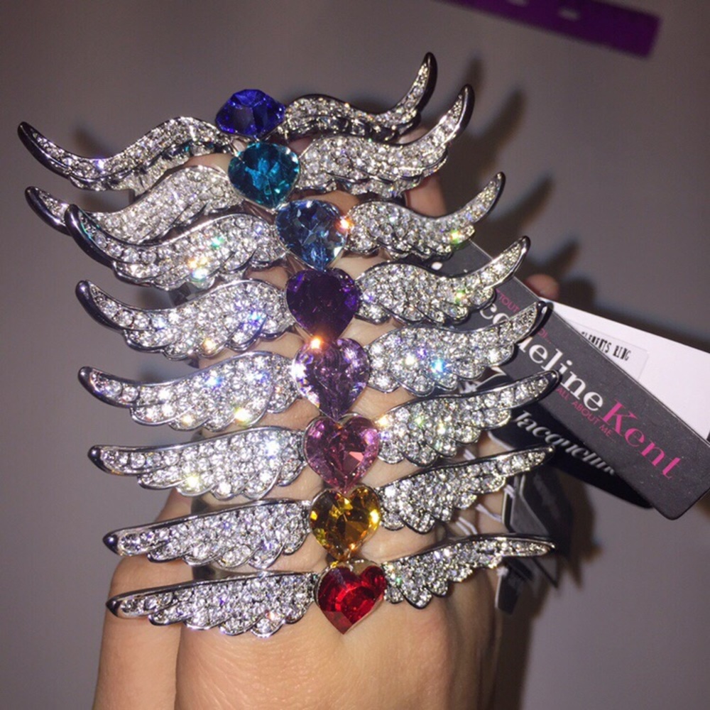 Lot of 9 Swarovski Elements Jacqueline Kent Rings